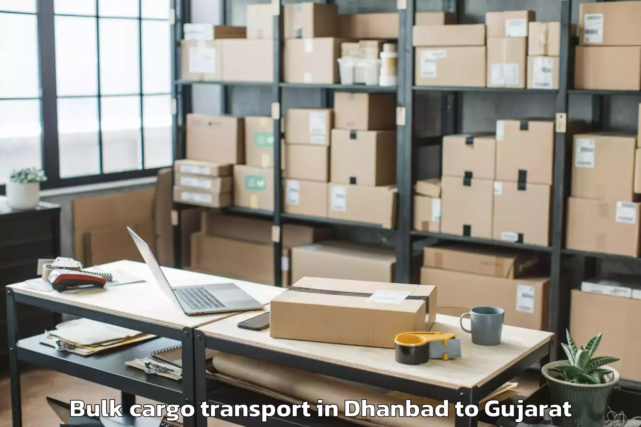 Book Your Dhanbad to Limkheda Bulk Cargo Transport Today